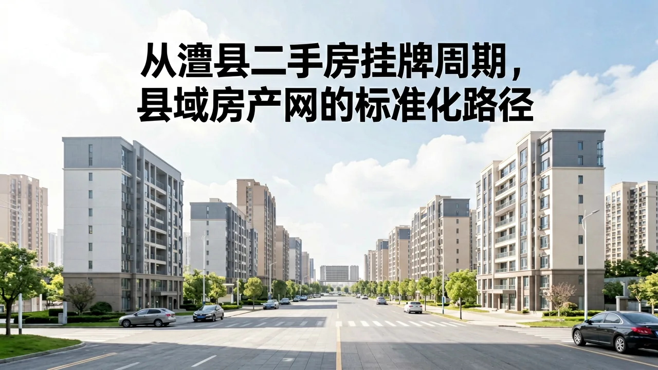 从澧县二手房挂牌周期看县域房产网的标准化路径